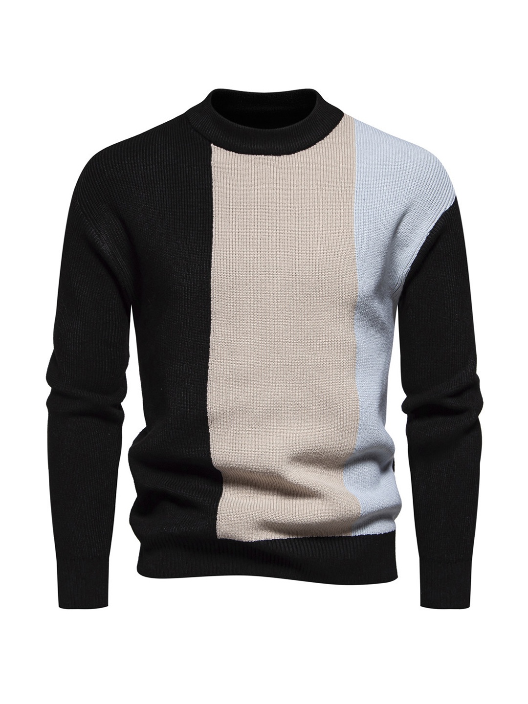 

StyleCast x Revolte Men Colourblocked Pullover, Black