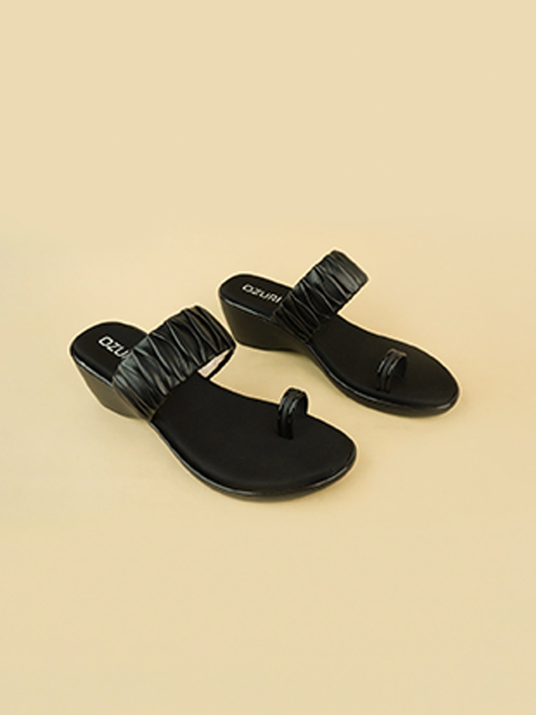 

Ozuri Party Wedge Sandals, Black