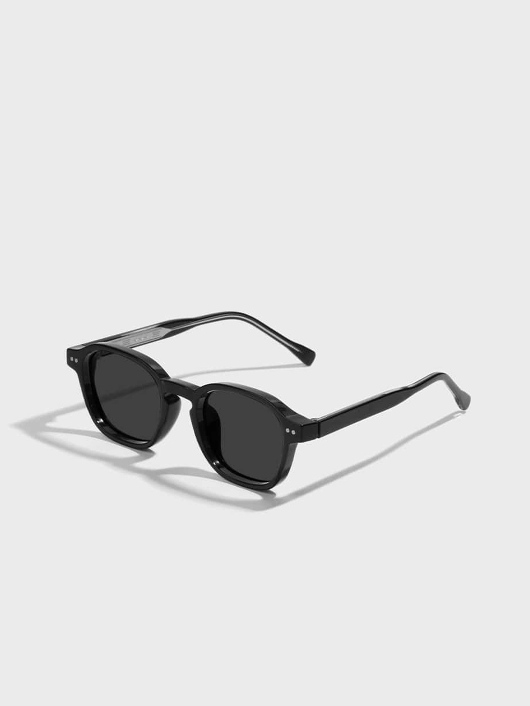 

SAM & MARSHALL Unisex Square Sunglasses with UV Protected Lens, Black