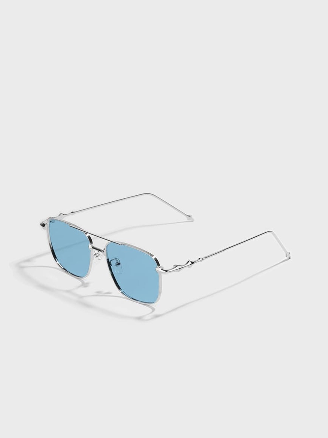 

SAM & MARSHALL Unisex Rectangle Sunglasses with UV Protected Lens BRIAN_SKY_2798, Blue