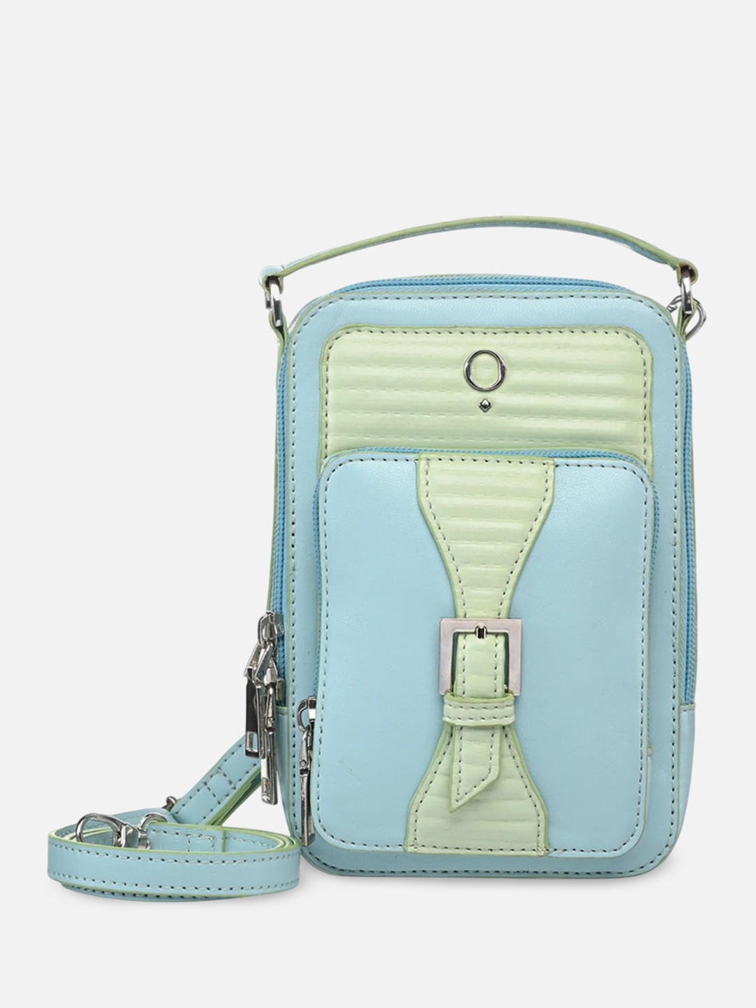 

Monadaa Bucket Handheld Bag with Applique, Blue