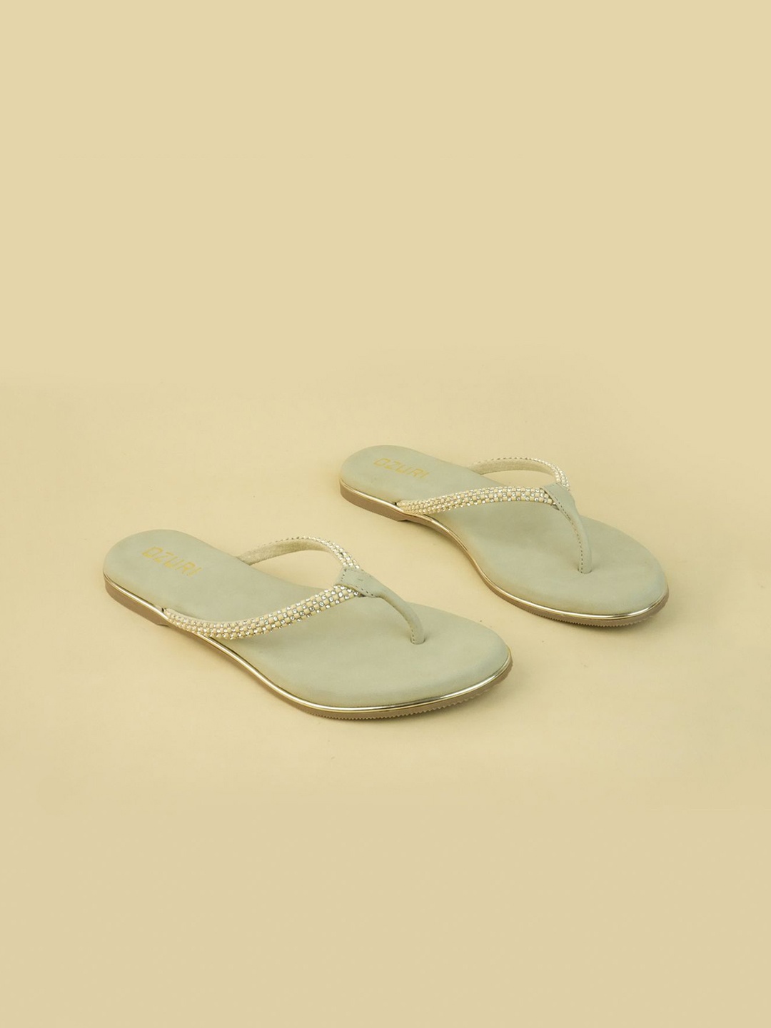 

Ozuri Women Open Toe Flats, Beige