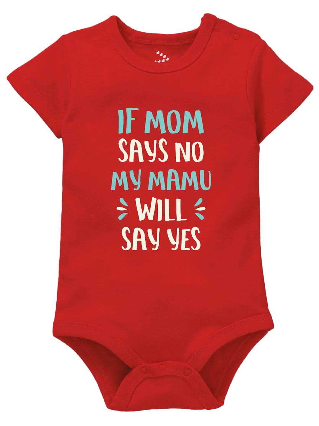

Zeezeezoo Kids Printed Cotton Bodysuit, Red
