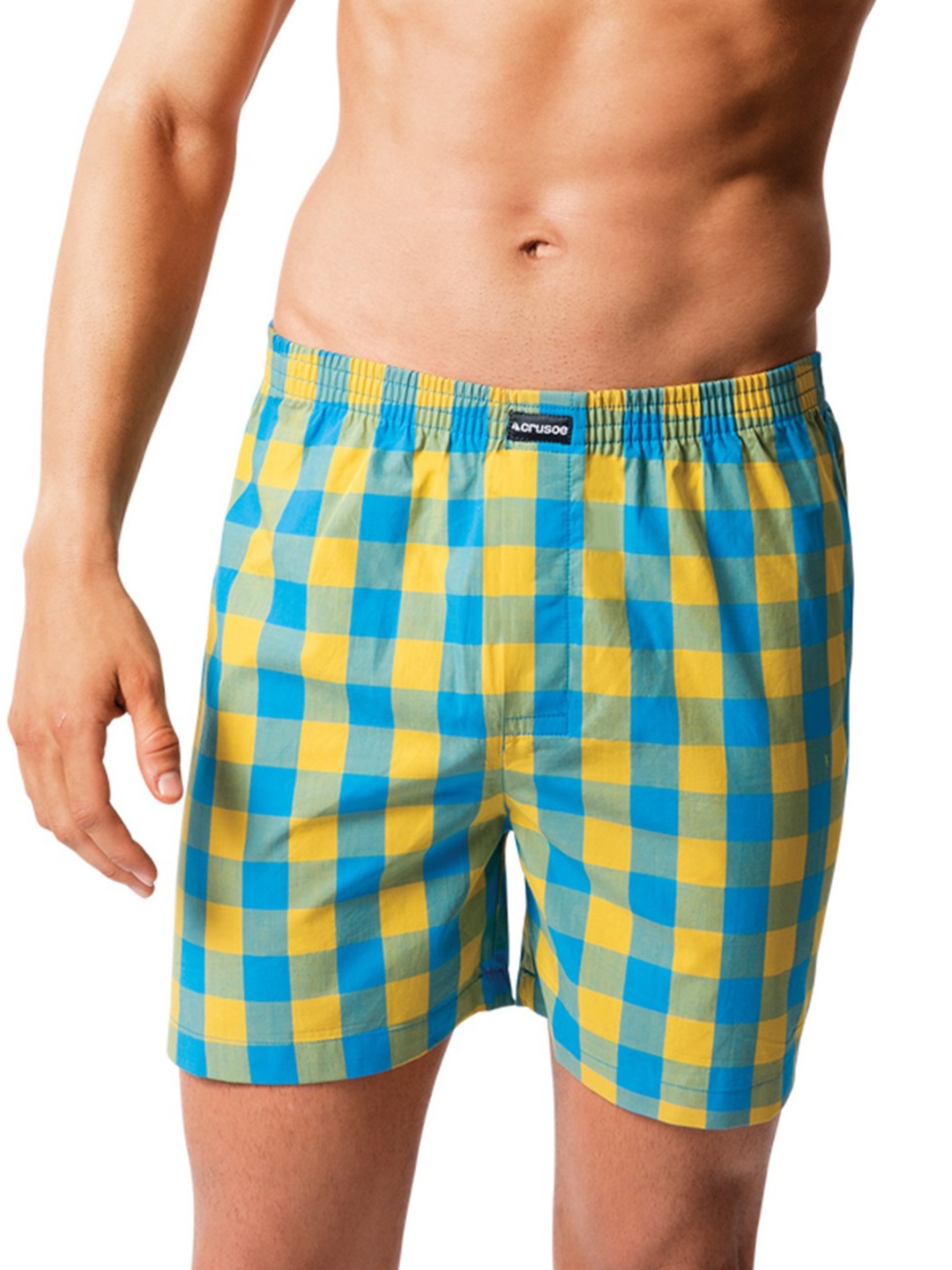 

Crusoe Men Pack Of 2 Assorted Checked Shorts