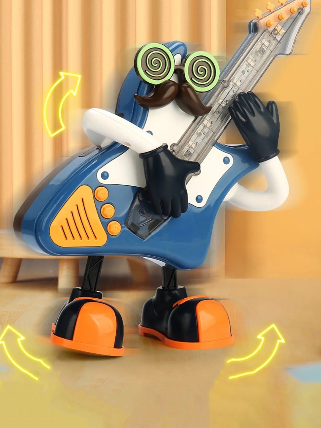 

INDUSBAY Kids Dancing Rocking Guitar Musical Toy, Blue