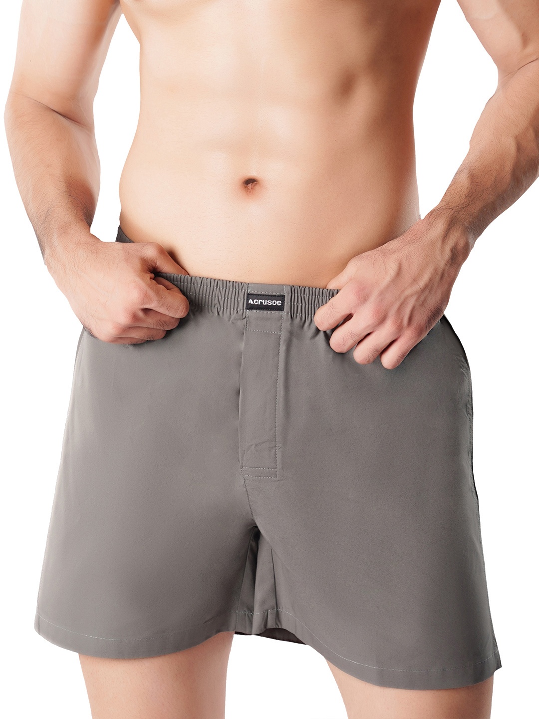 

Crusoe Men Pure Cotton Boxer Shorts CRU-1017-309, Grey