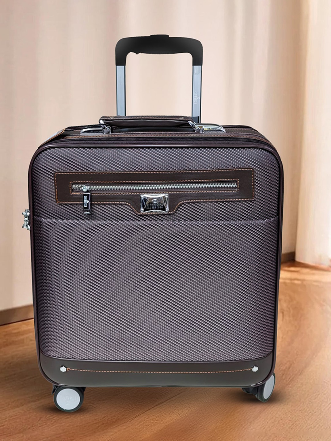 

THE CLOWNFISH Eclipse Soft Sided Cabin Trolley Bag, Brown