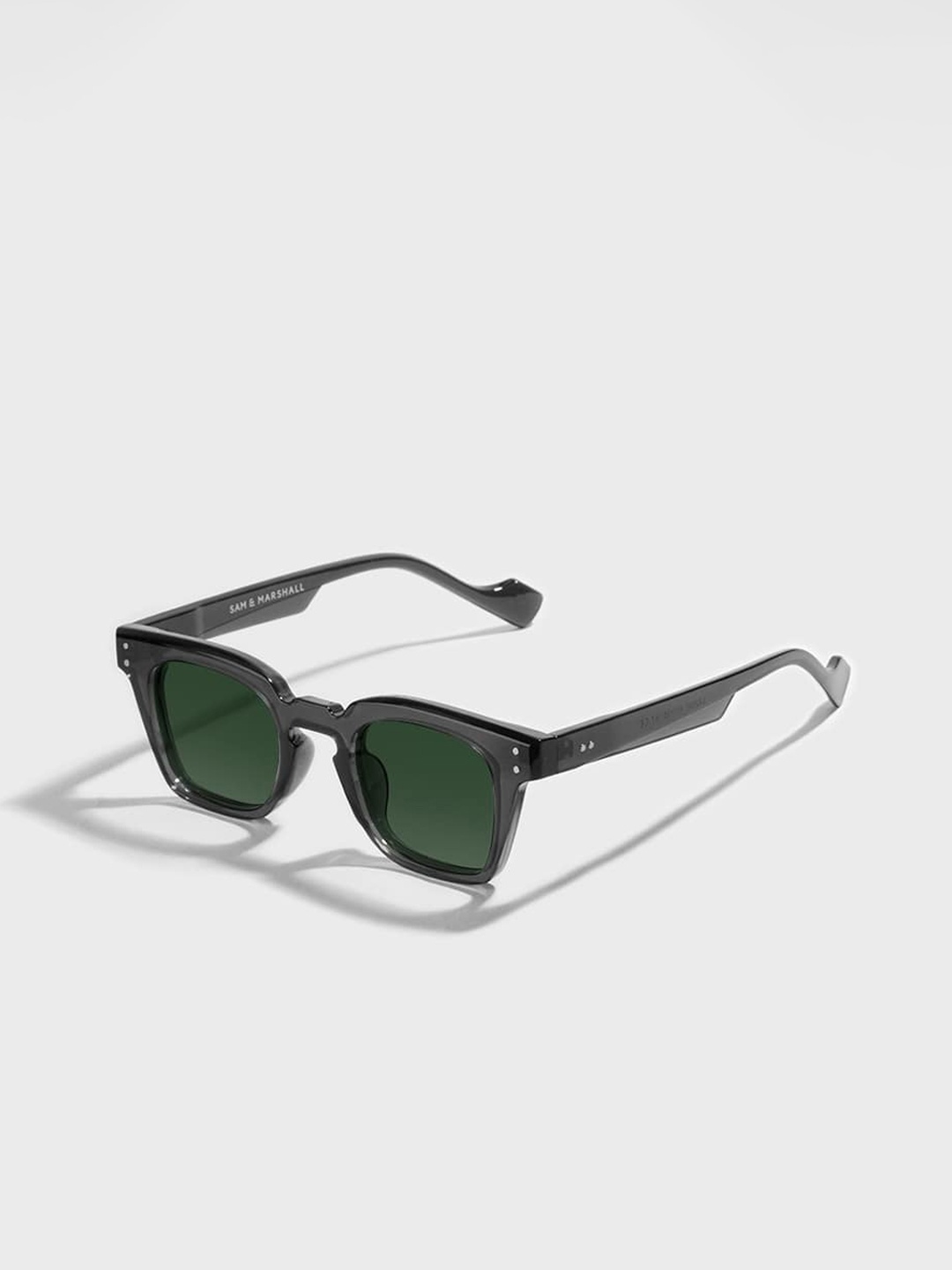 

SAM & MARSHALL Unisex Wayfarer Sunglasses with UV Protected Lens JOHANNES_GREY_2692, Green