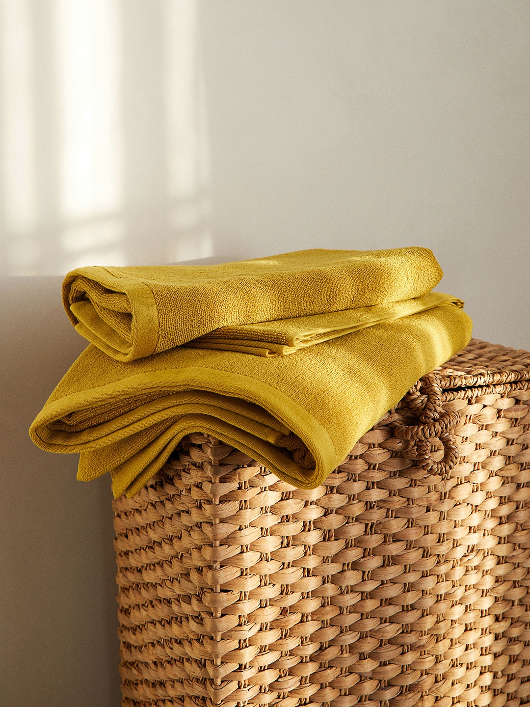

H&M Yellow Pure Cotton Terry Bath Sheet