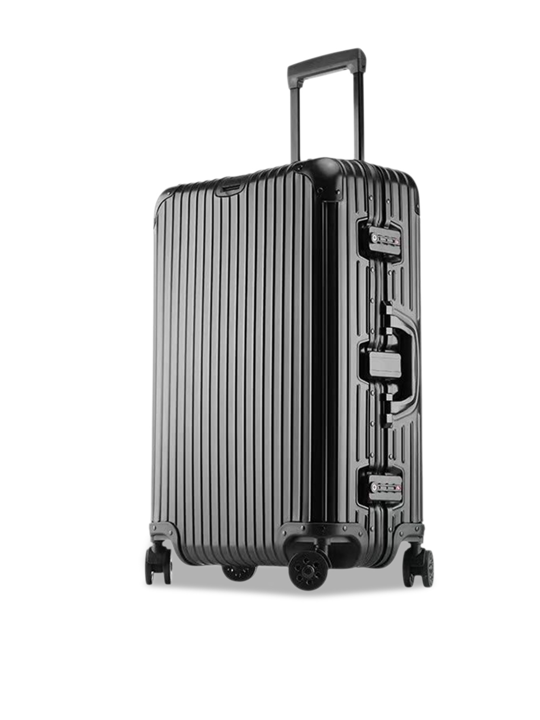 

PYB Unisex Hard Sided Cabin Trolley Suitcase, Black