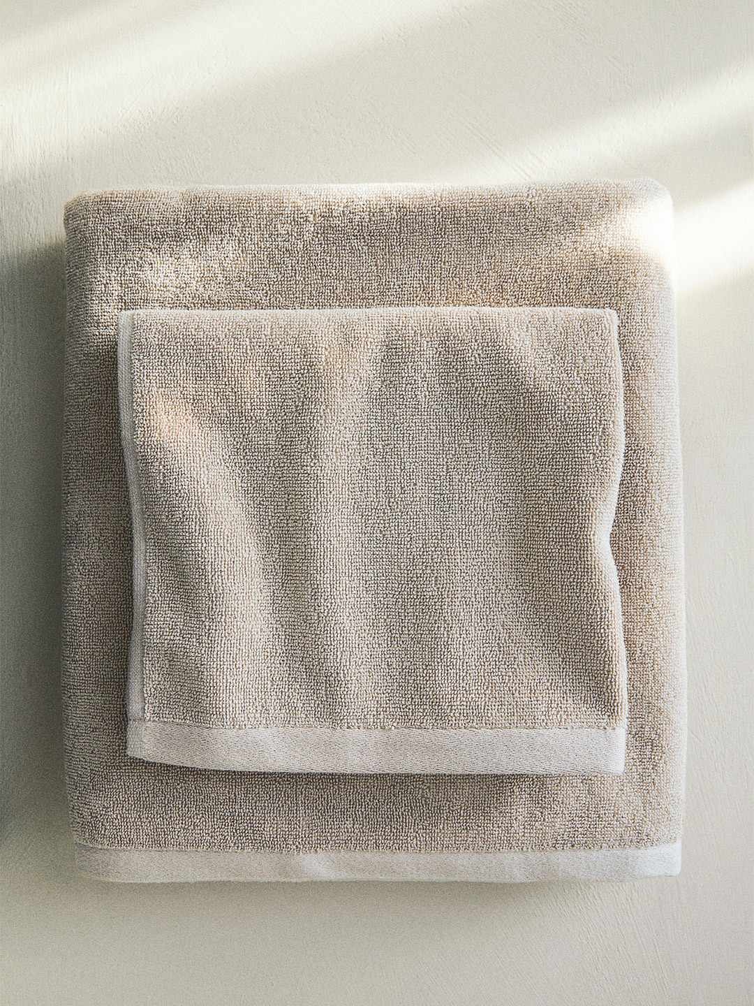 

H&M Beige Pure Cotton Terry Hand Towel