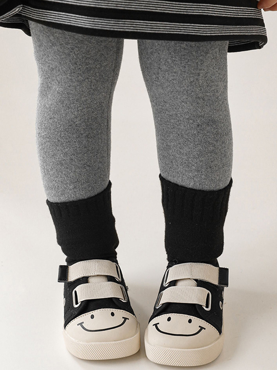 

LULU & SKY Girls Slip-On Ankle-Length Leggings, Grey