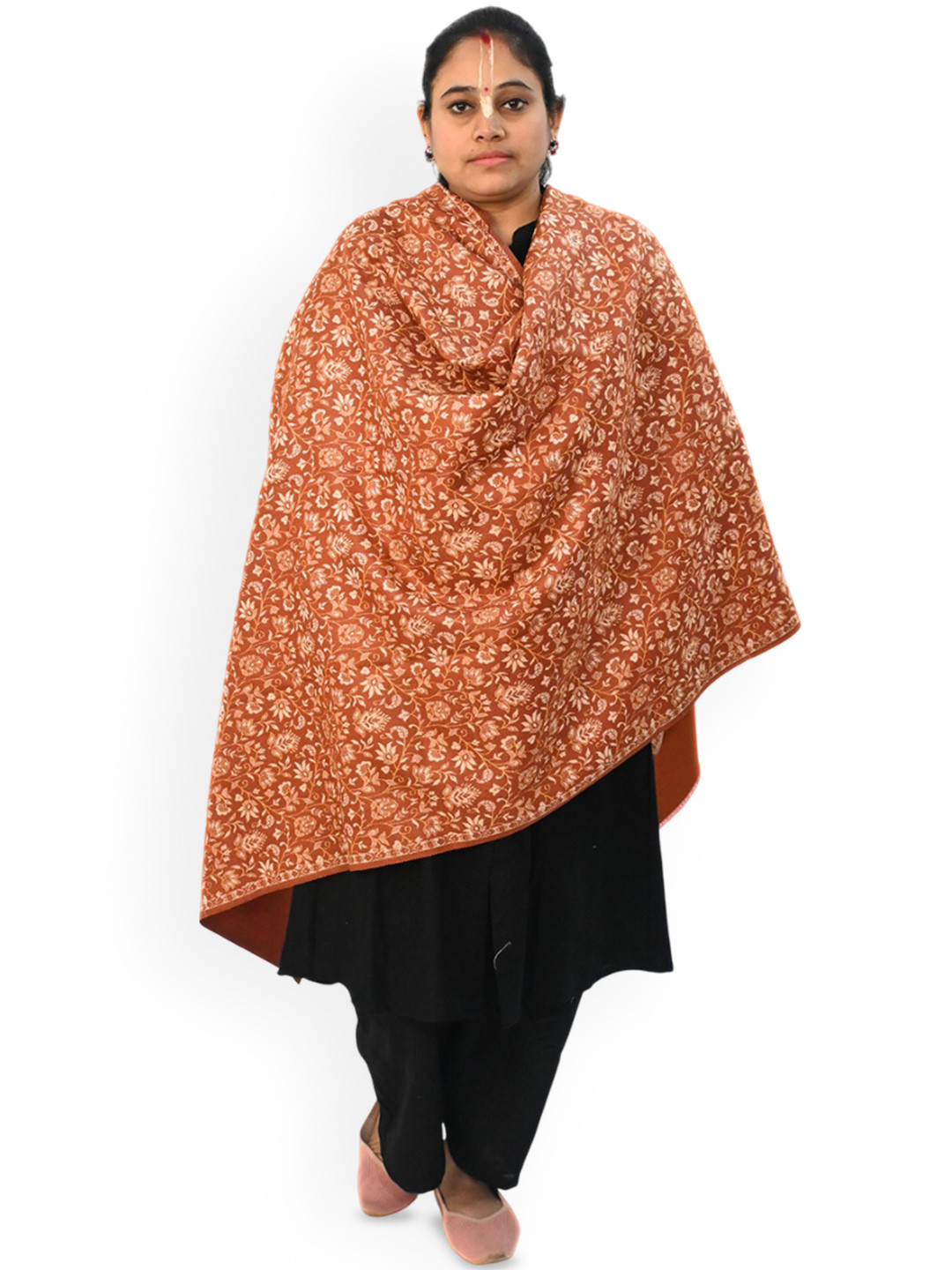 

Vrinde Women Paisley Printed Shawl, Copper