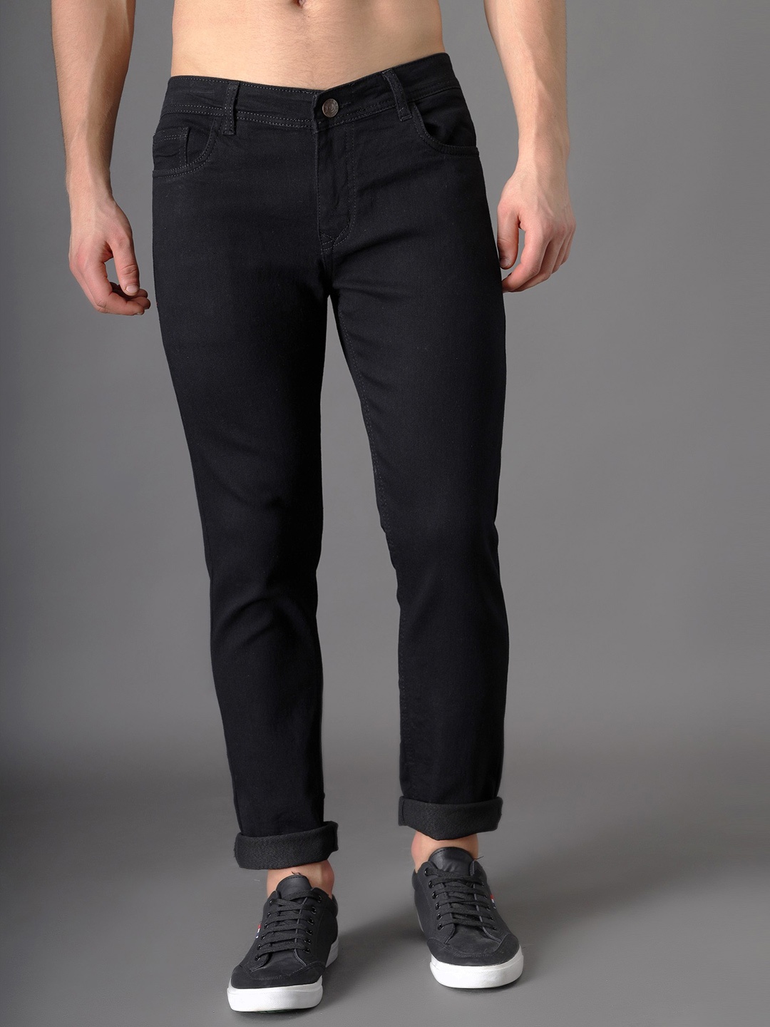 

ZAYSH Men Stretchable Jeans, Black