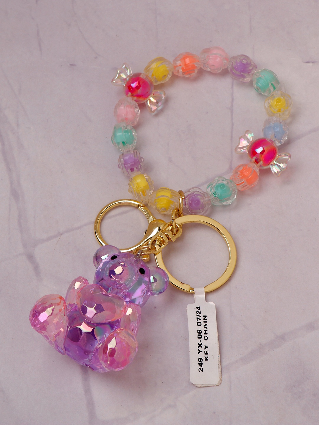 

Archies Crystal Sweetheart Teddy Key chain, Purple