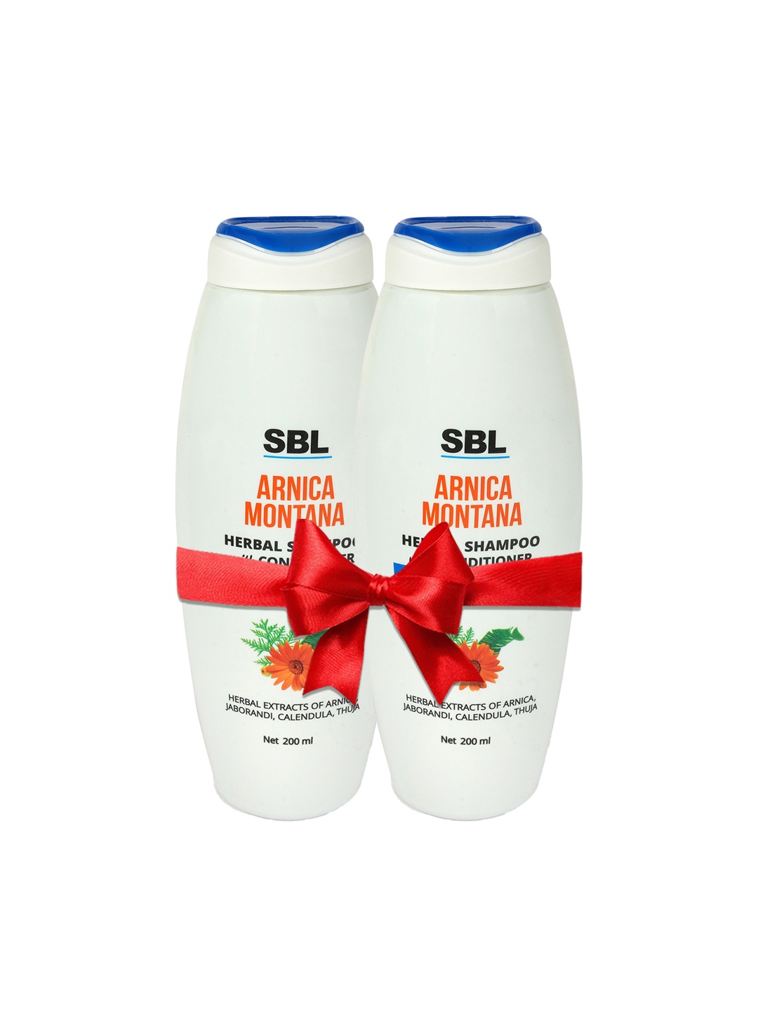 

SBL Set of 2 Arnica Montana Herbal Shampoo with Conditioner - 200 ml each, White