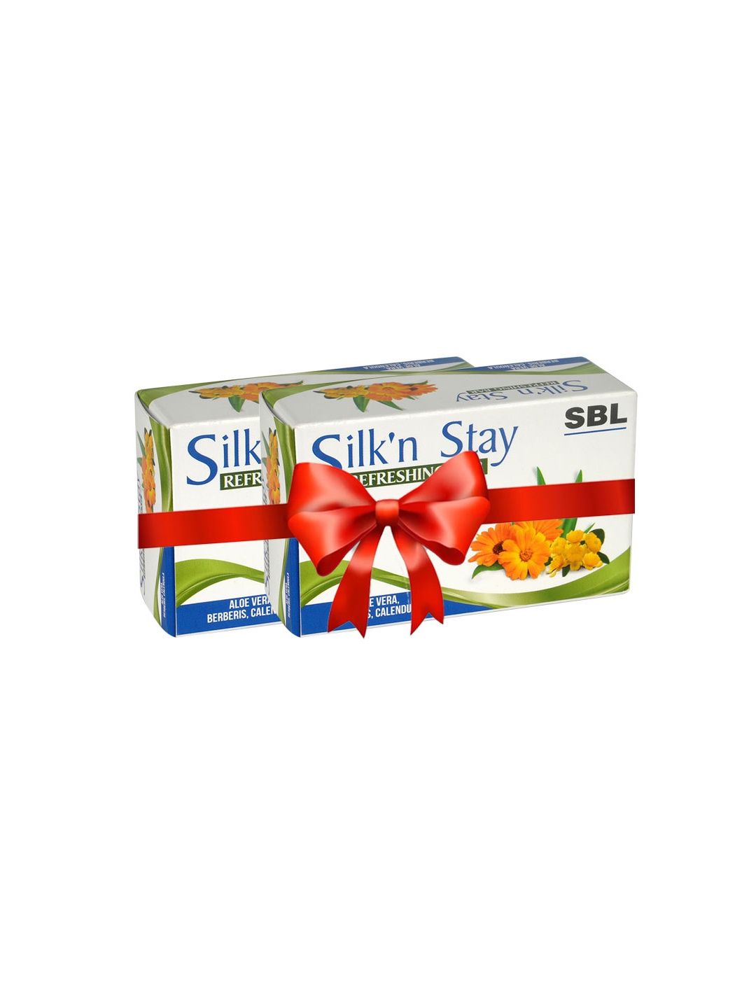 

SBL Set Of 2 Silk N' Stay Refreshing Bar Soap With Aloevera - 75 g Each, White