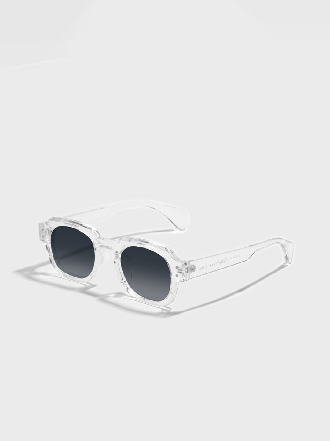 

SAM & MARSHALL Unisex Oval Sunglasses with UV Protected Lens ELUCID, Black