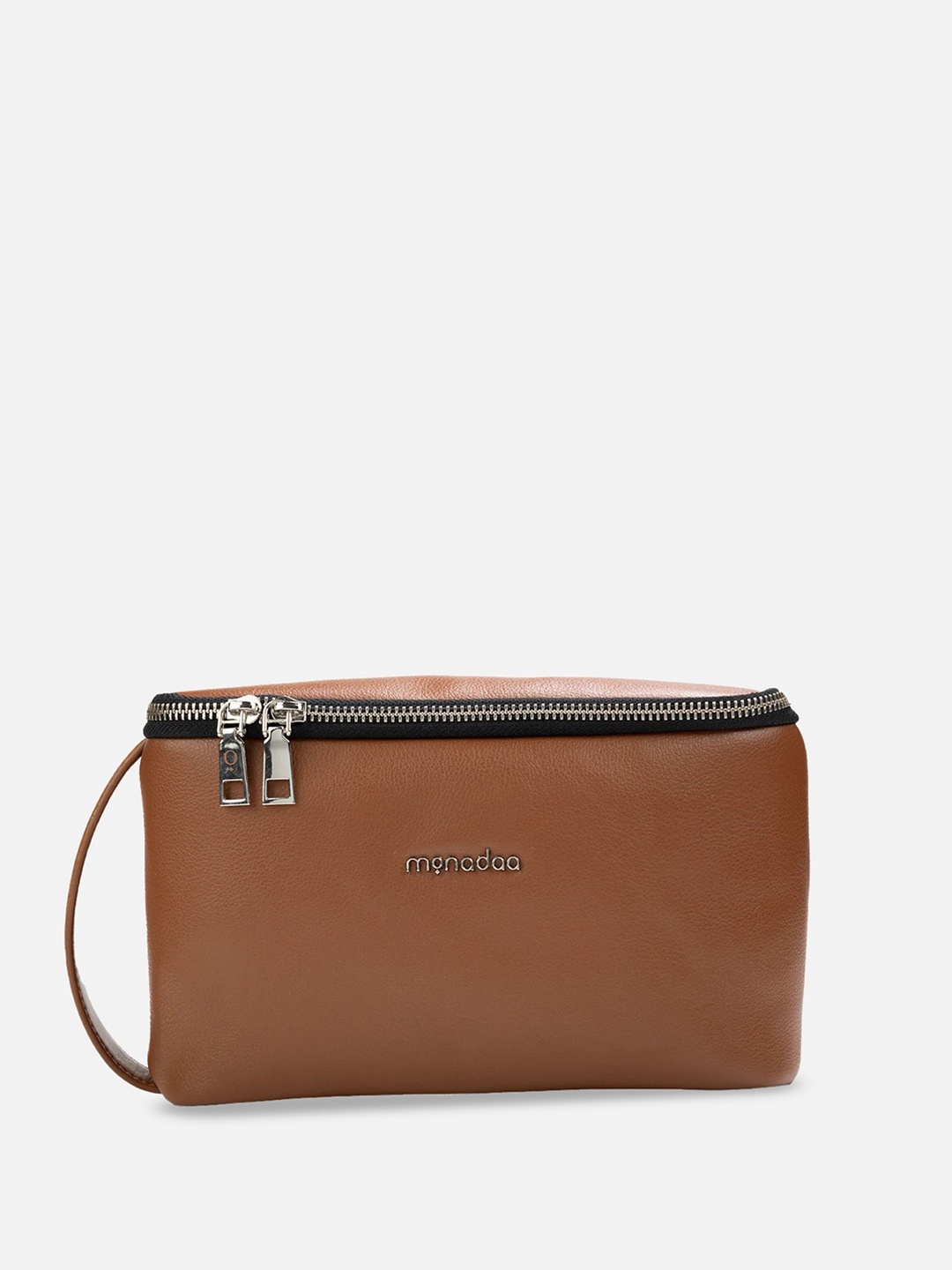 

Monadaa Structured Handheld Bag with Bow Detail, Brown