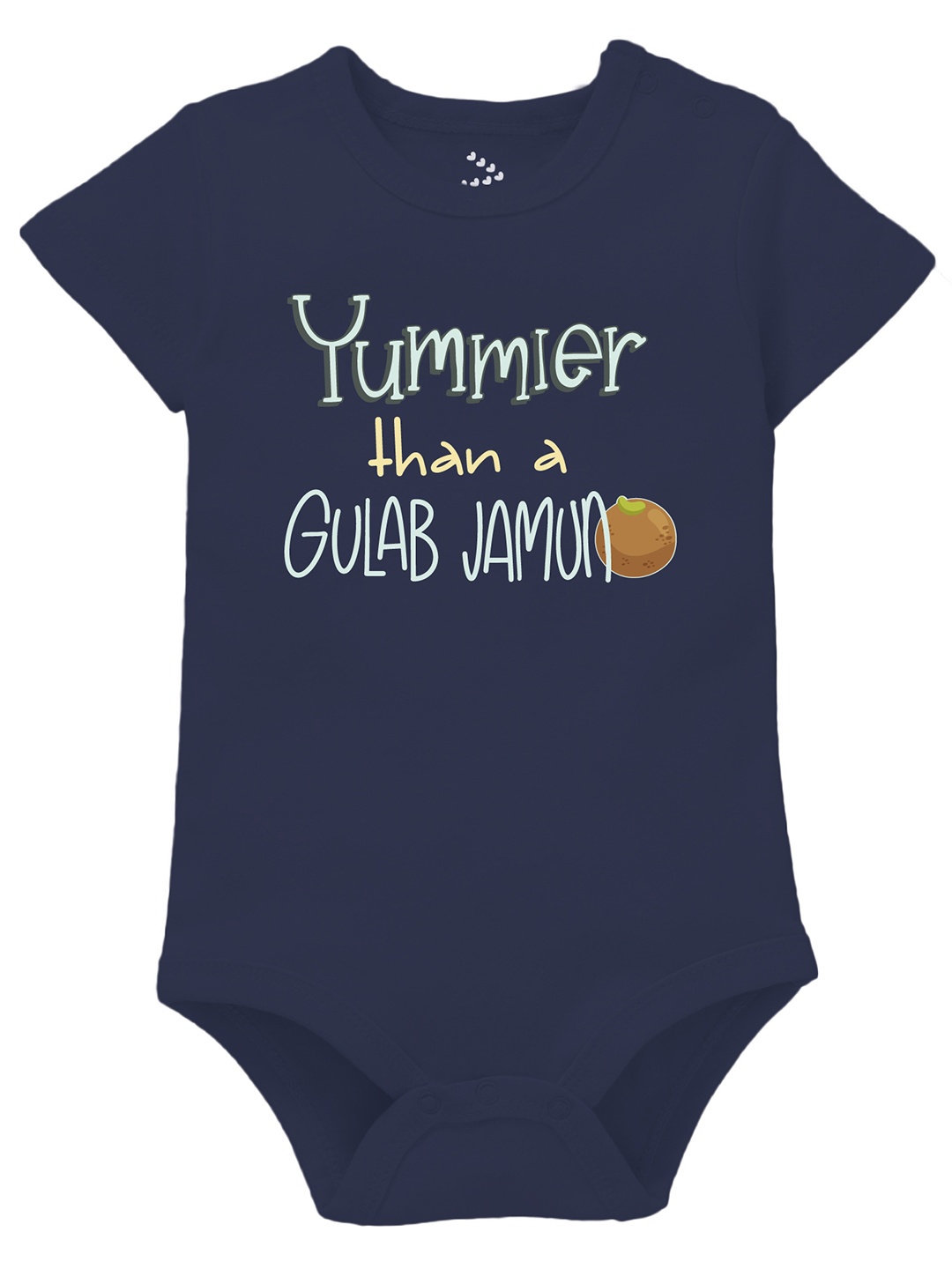 

Zeezeezoo Kids Printed Cotton Bodysuit, Navy blue