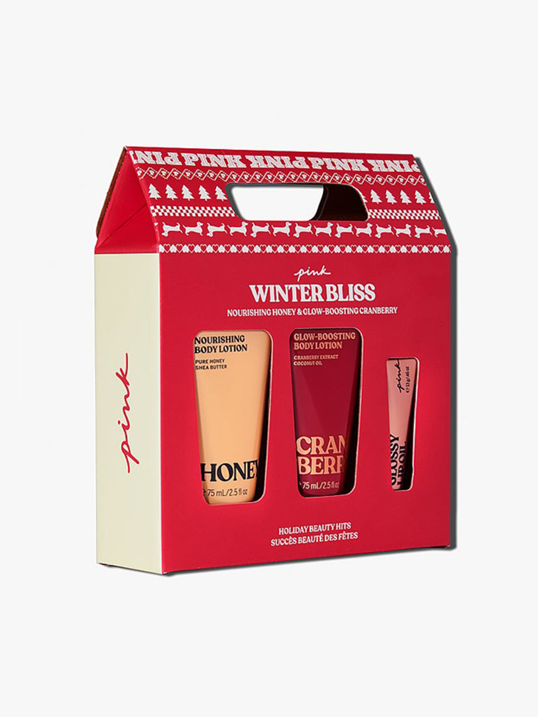 

Victoria's Secret Winter Bliss Holiday Set Of 3 Beauty Gift Set, Red