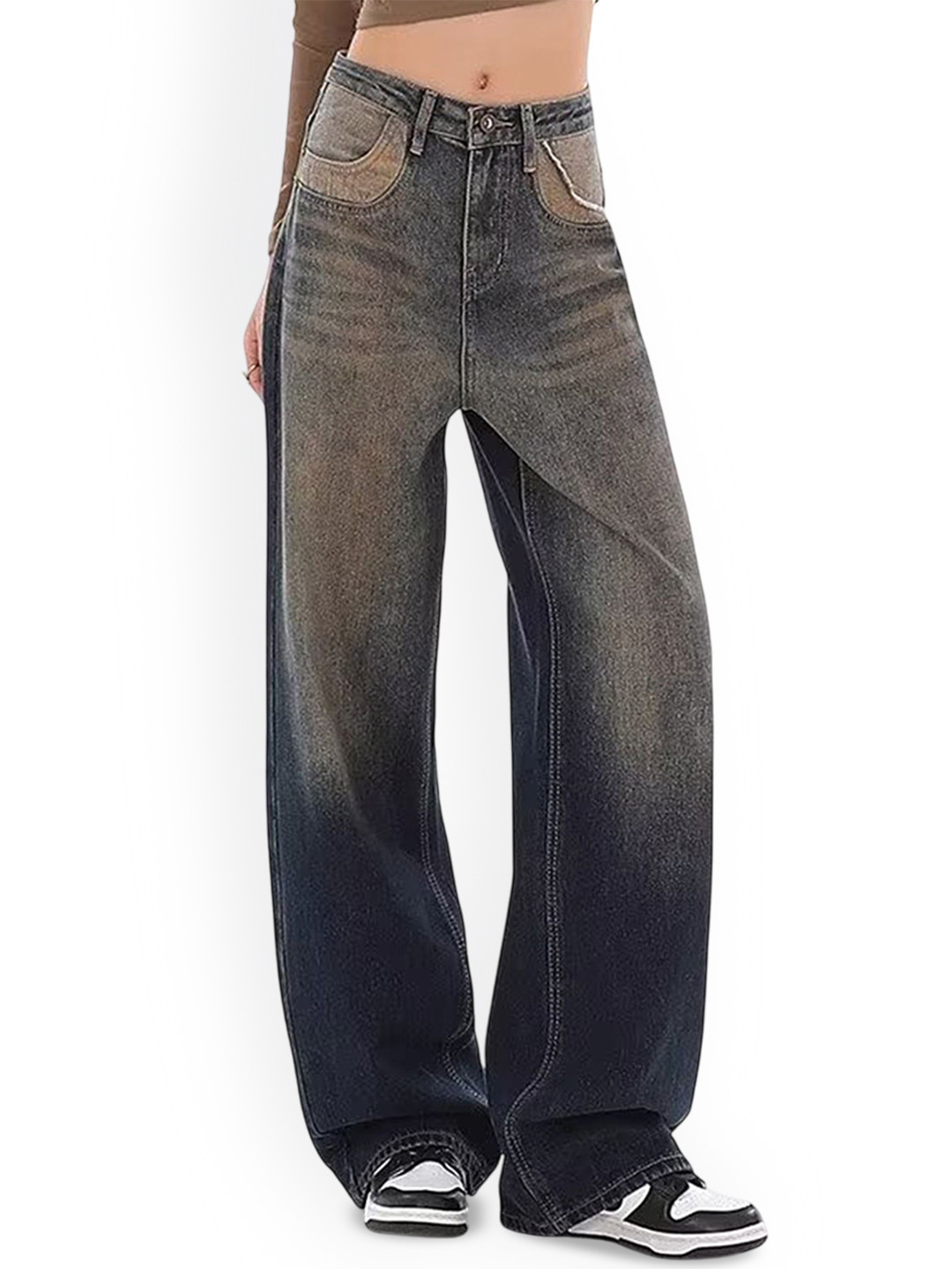 

LULU & SKY Women Straight Fit High-Rise Light Fade Jeans, Blue