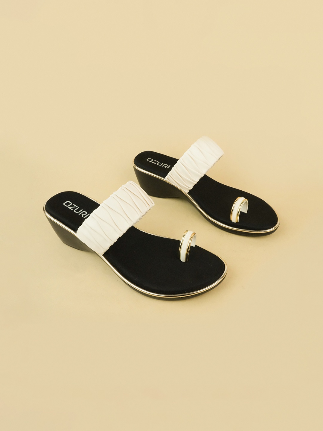

Ozuri Party Wedge Sandals, Beige
