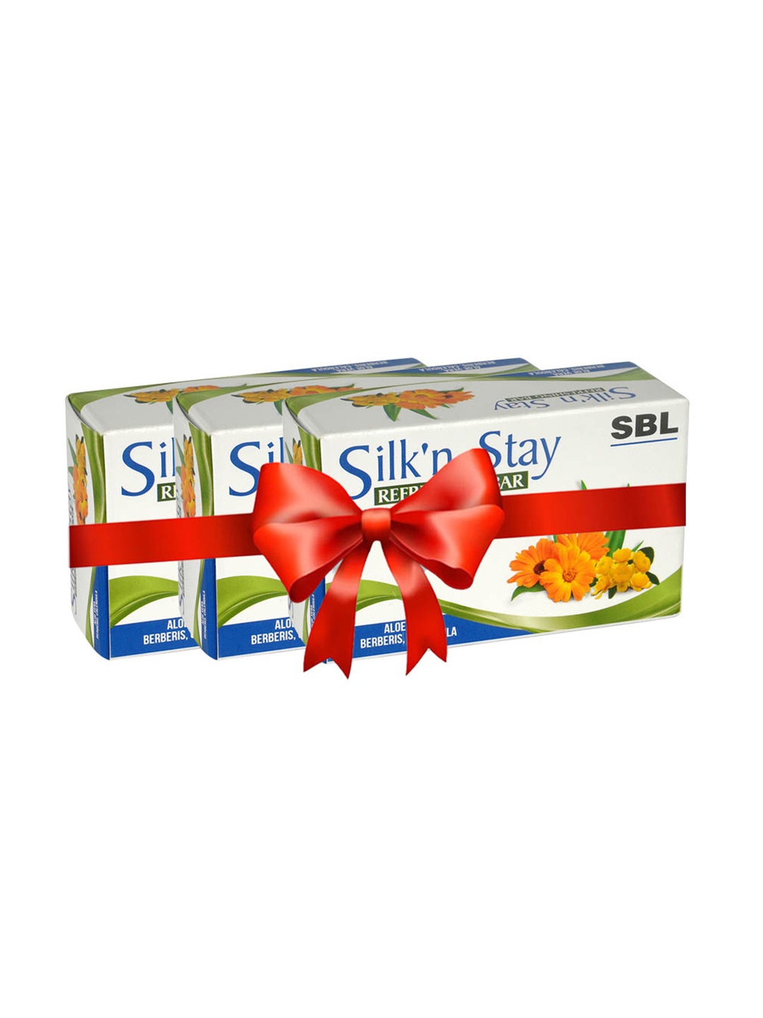 

SBL Set Of 3 Silk N' Stay Refreshing Bar Soap With Aloevera - 75 g Each, White