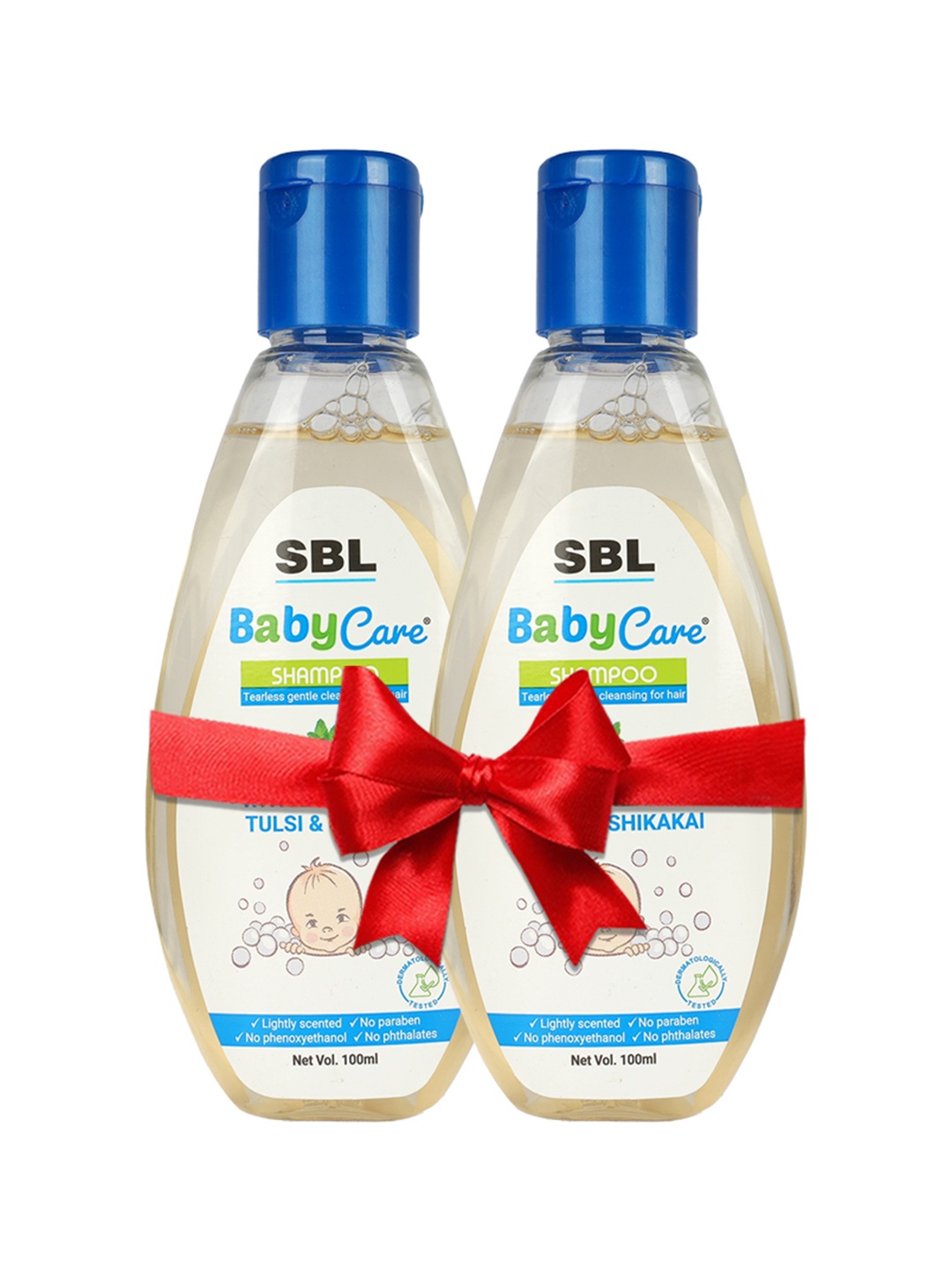 

SBL Set of 2 BabyCare Shampoo with Tulsi & Shikakai - 100 ml each, White