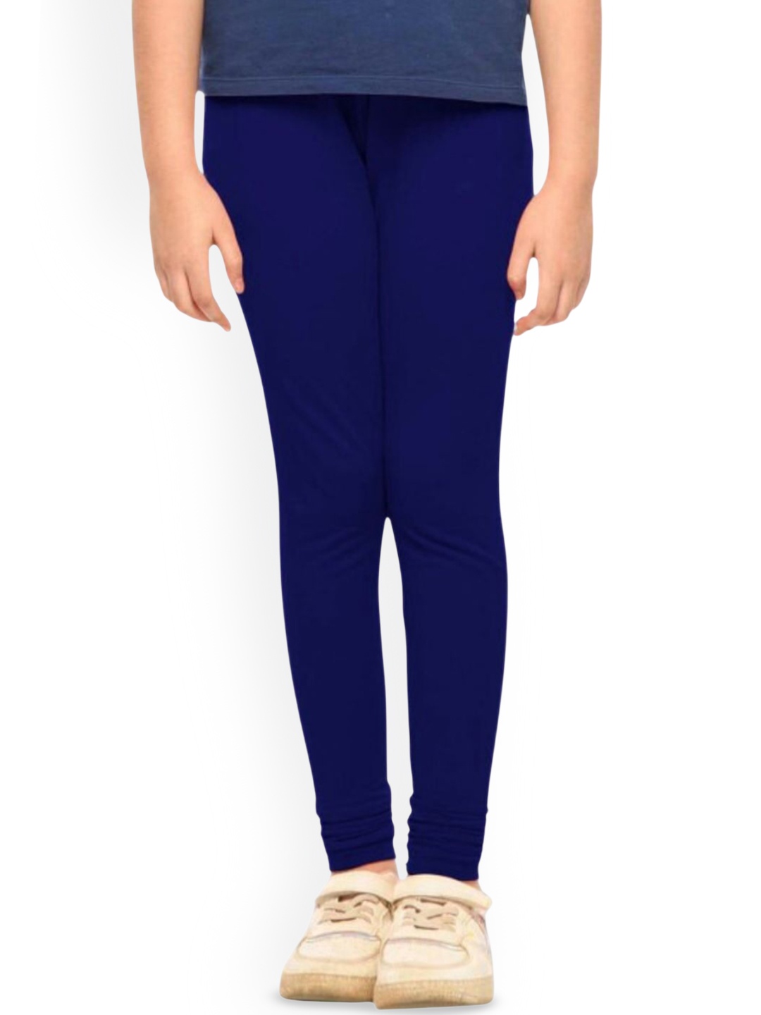 

Tik Tok WEARS Girls Churidar Length Cotton Leggings, Blue
