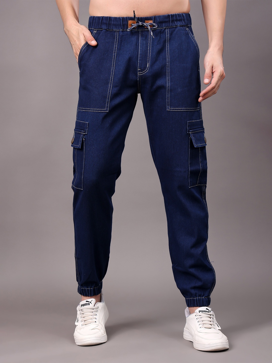 

ZAYSH Men Regular Fit Mid-Rise Jeans, Navy blue