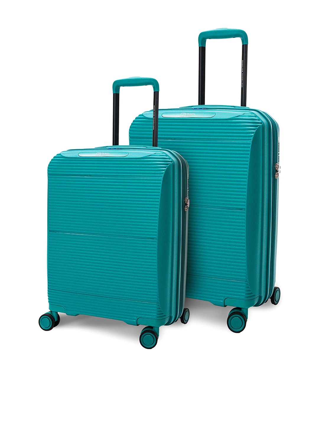 

Travel Blue Journey Jet Set Of 2 Hard-Sided Medium & Cabin Trolley Bag, Green