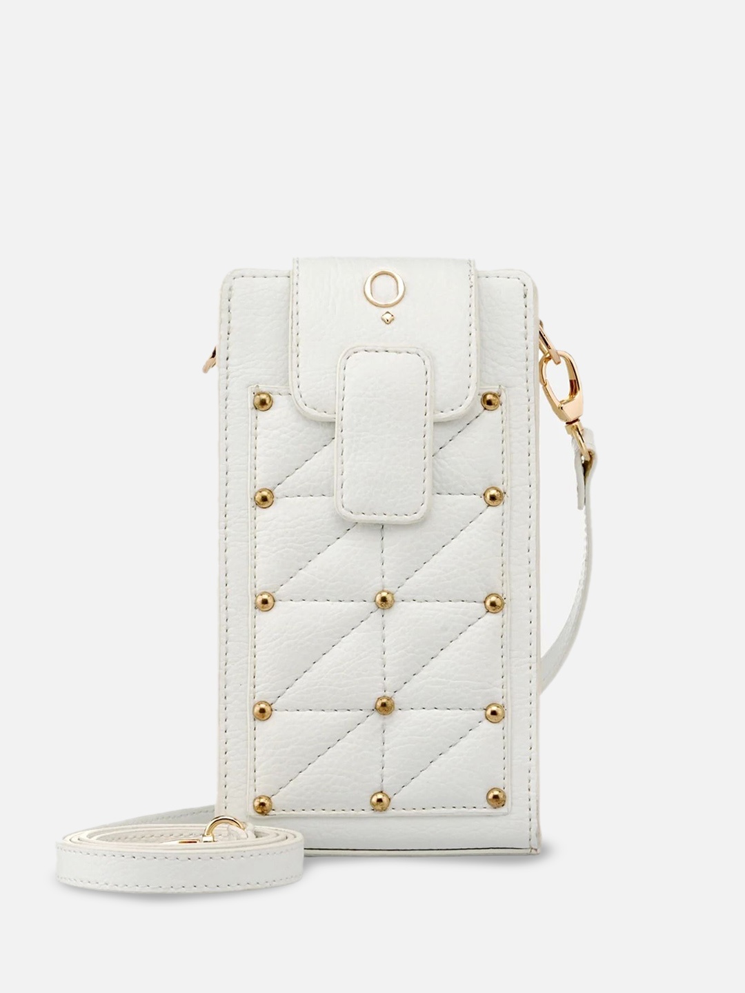

Monadaa Structured Handheld Bag with Quilted, White
