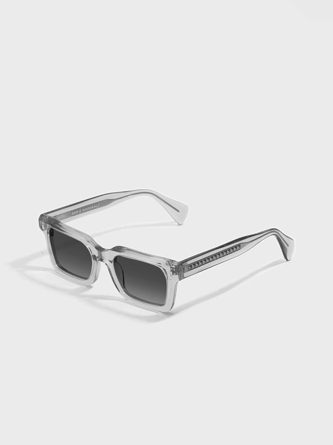 

SAM & MARSHALL Unisex Rectangle Sunglasses with Polarised and UV Protected Lens GREEK, Black