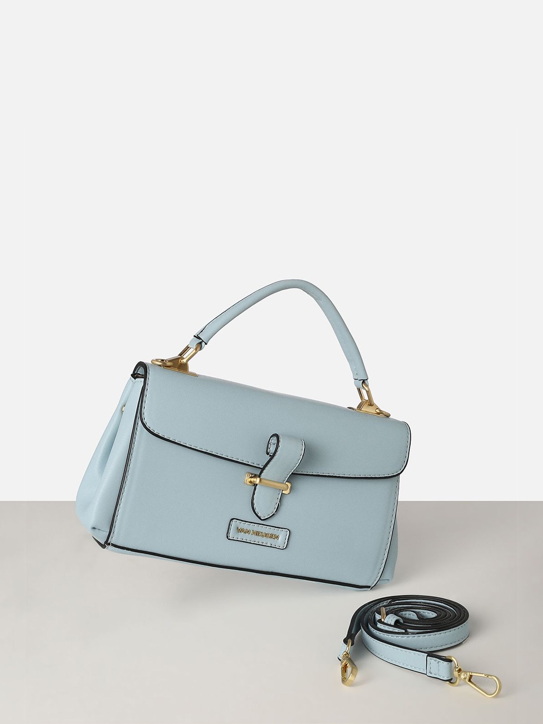 

Van Heusen Woman Solid Structured Satchel Bag, Blue
