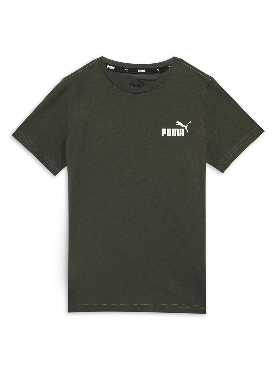 

Puma Kids Boys Printed Pure Cotton T-Shirt, Olive