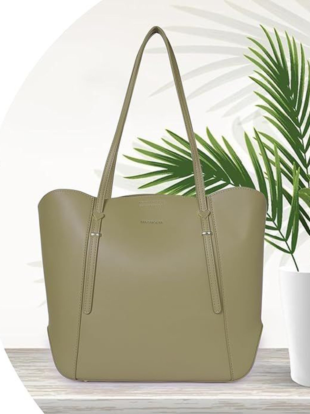 

MAGNOLIA Women Solid Shopper Tote Bag, Green