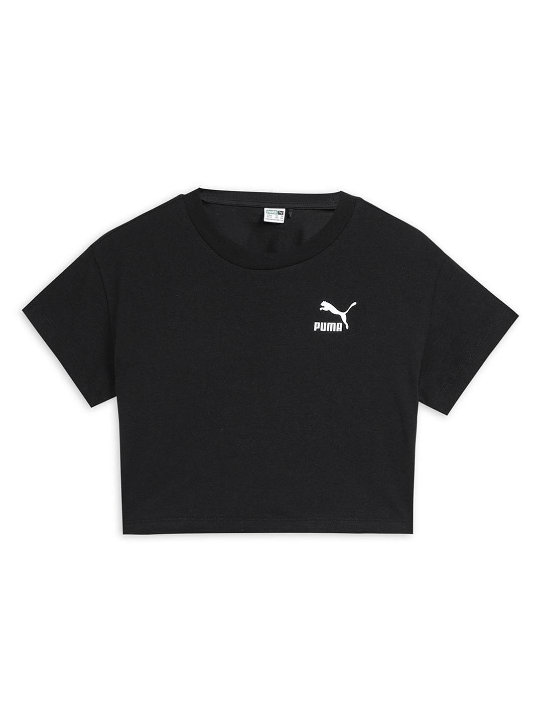

Puma Girls BETTER CLASSICS Brand Logo Pure Cotton T-shirt, Black