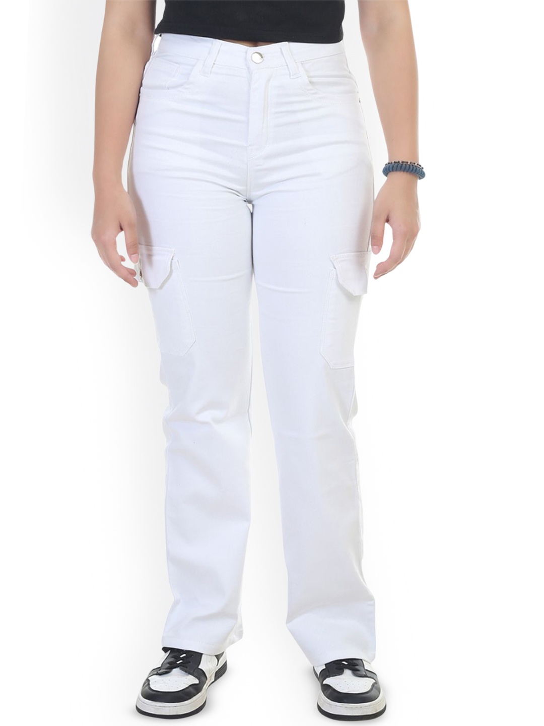 

ZIXUAN Women Comfort Straight Fit Stretchable Jeans, White