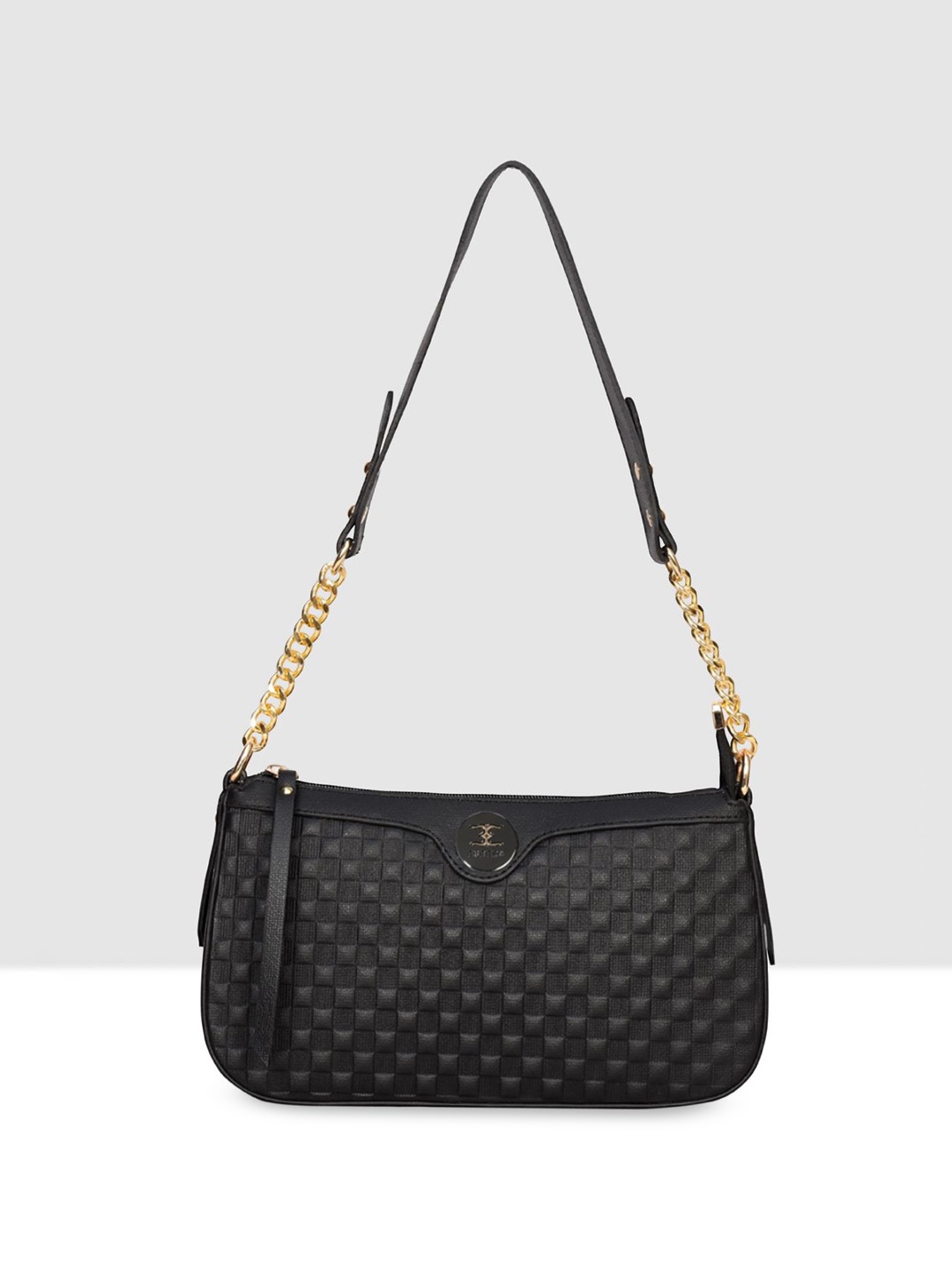 

ESBEDA Women Textured Structured Sling Bag, Black