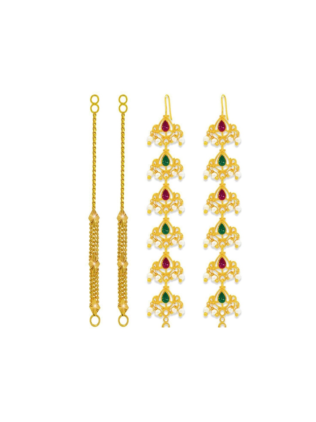 

PINAAKA DARINI Gold-Plated Contemporary Ear Chain