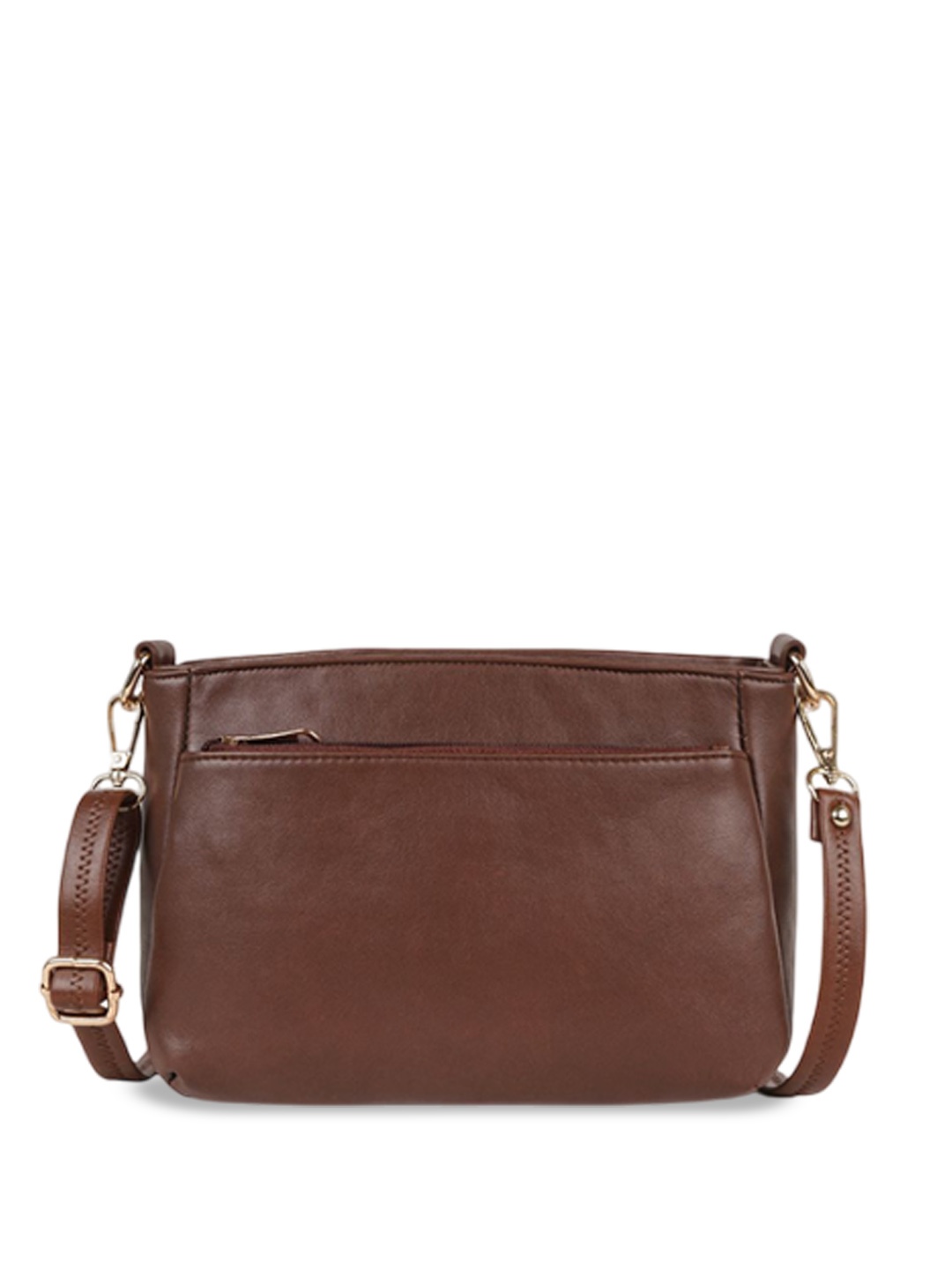 

PARSLEY Women Solid Structured Leather Handheld Bag, Brown