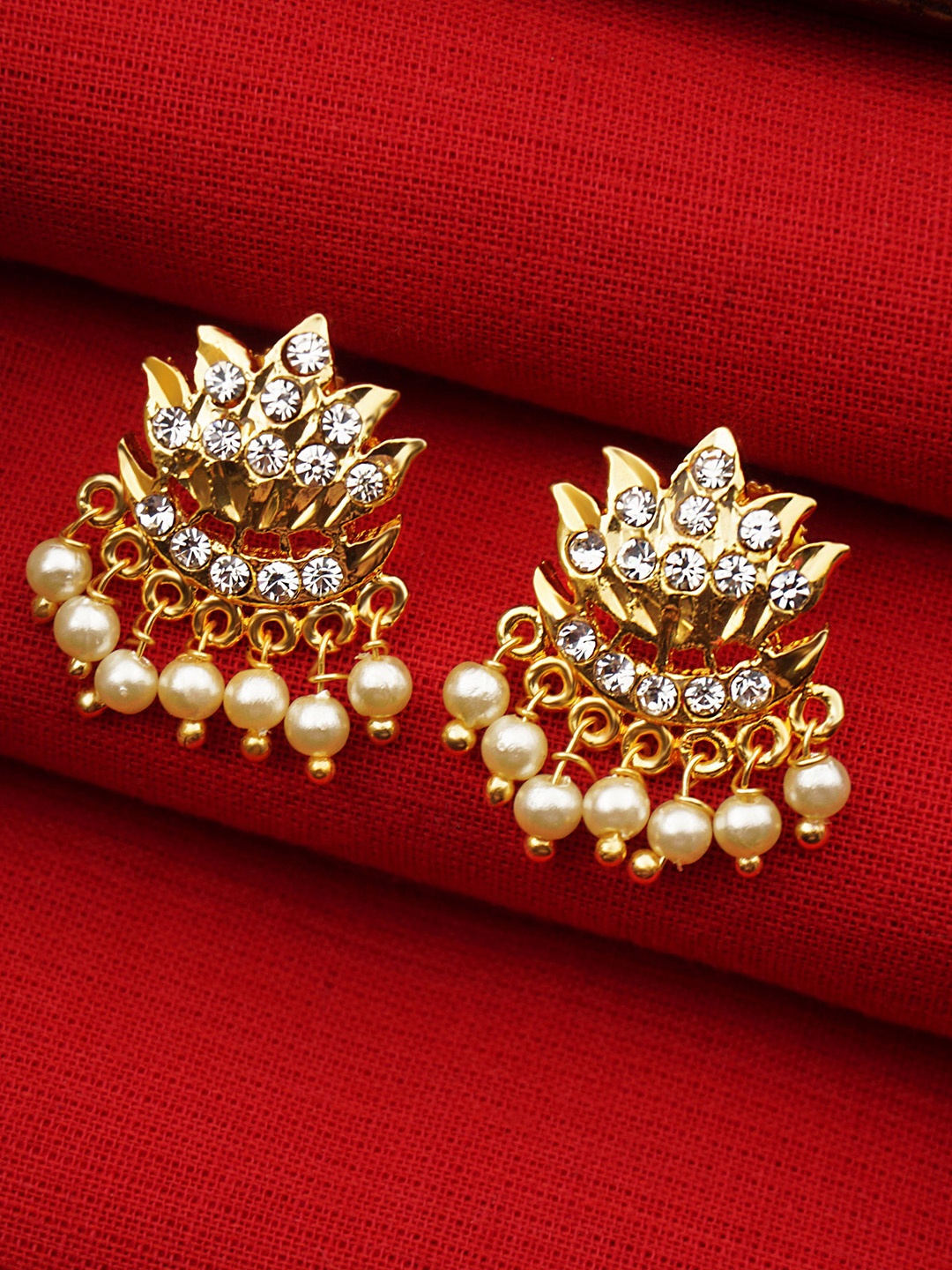 

PINAAKA DARINI 1Gram Gold Plated Contemporary Drop Earrings