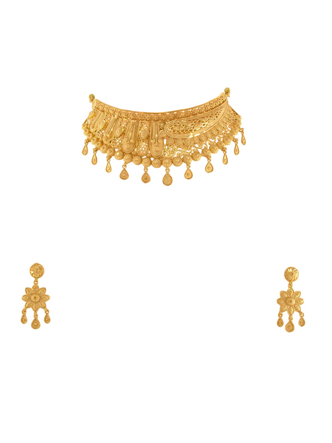 

GOLD CASH Gold-Plated Necklace & Earrings