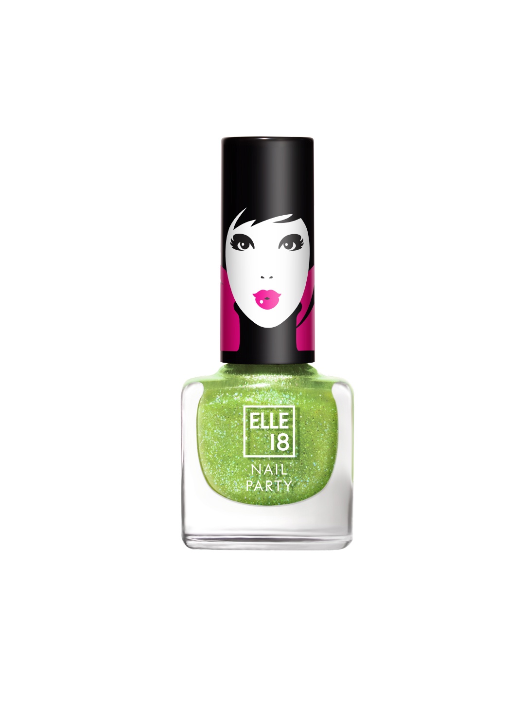 

ELLE 18 Nail Party Glittery Smooth Finish Nail Polish - 5ml - G7, Green