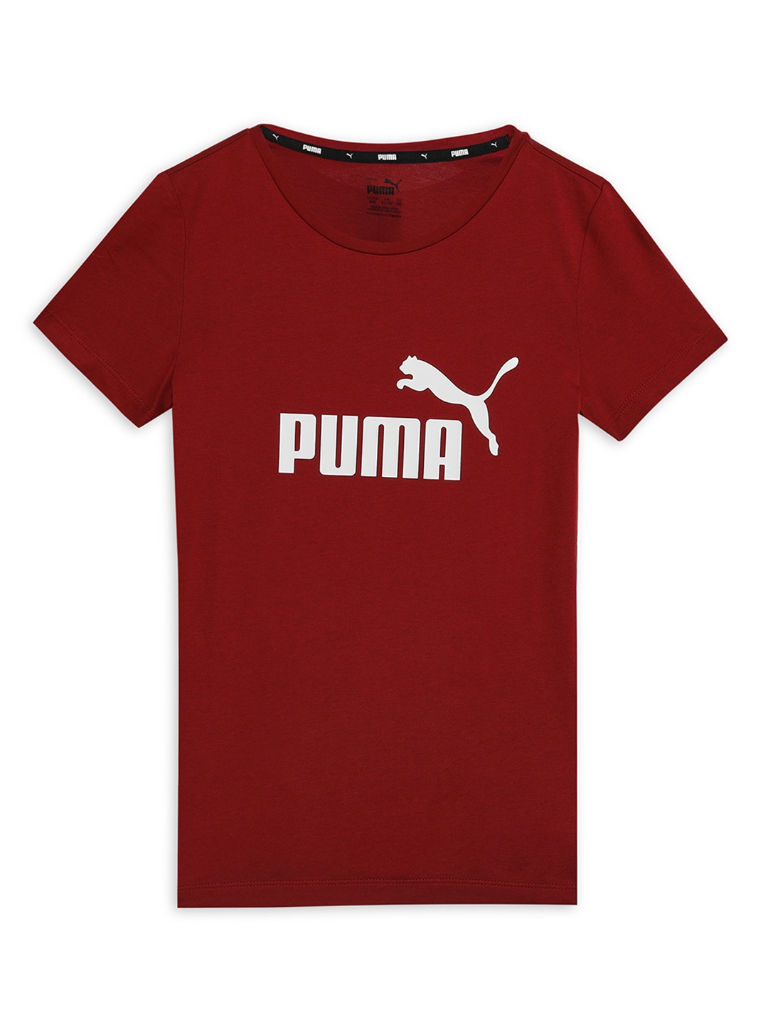 

Puma Kids Girls Printed Pure Cotton T-Shirt, Maroon