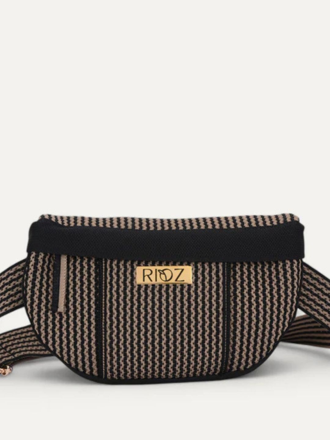 

Rioz Women Striped Half Moon Sling Bag, White