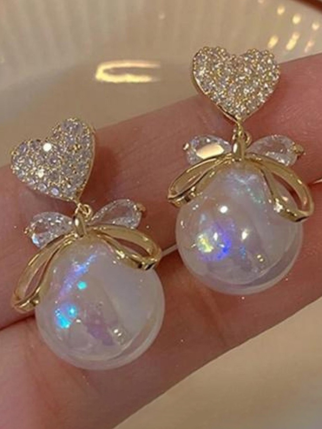 

Celestique Gold-Plated Contemporary Drop Earrings