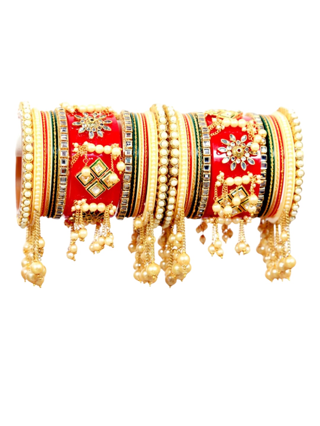 

Align Set Of 2 Gold-Plated Beaded Chuda Bangles
