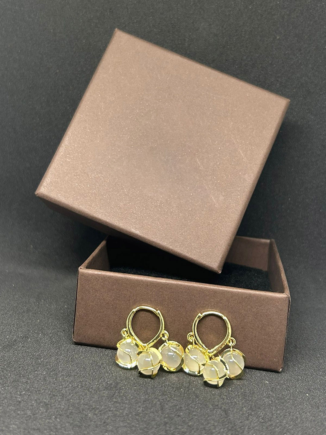 

Celestique Silver-Plated Contemporary Drop Earrings, Gold